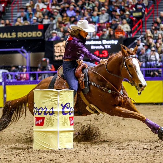National Finals Barrel Racing Record Holder Andrea Busby, Average Champion
