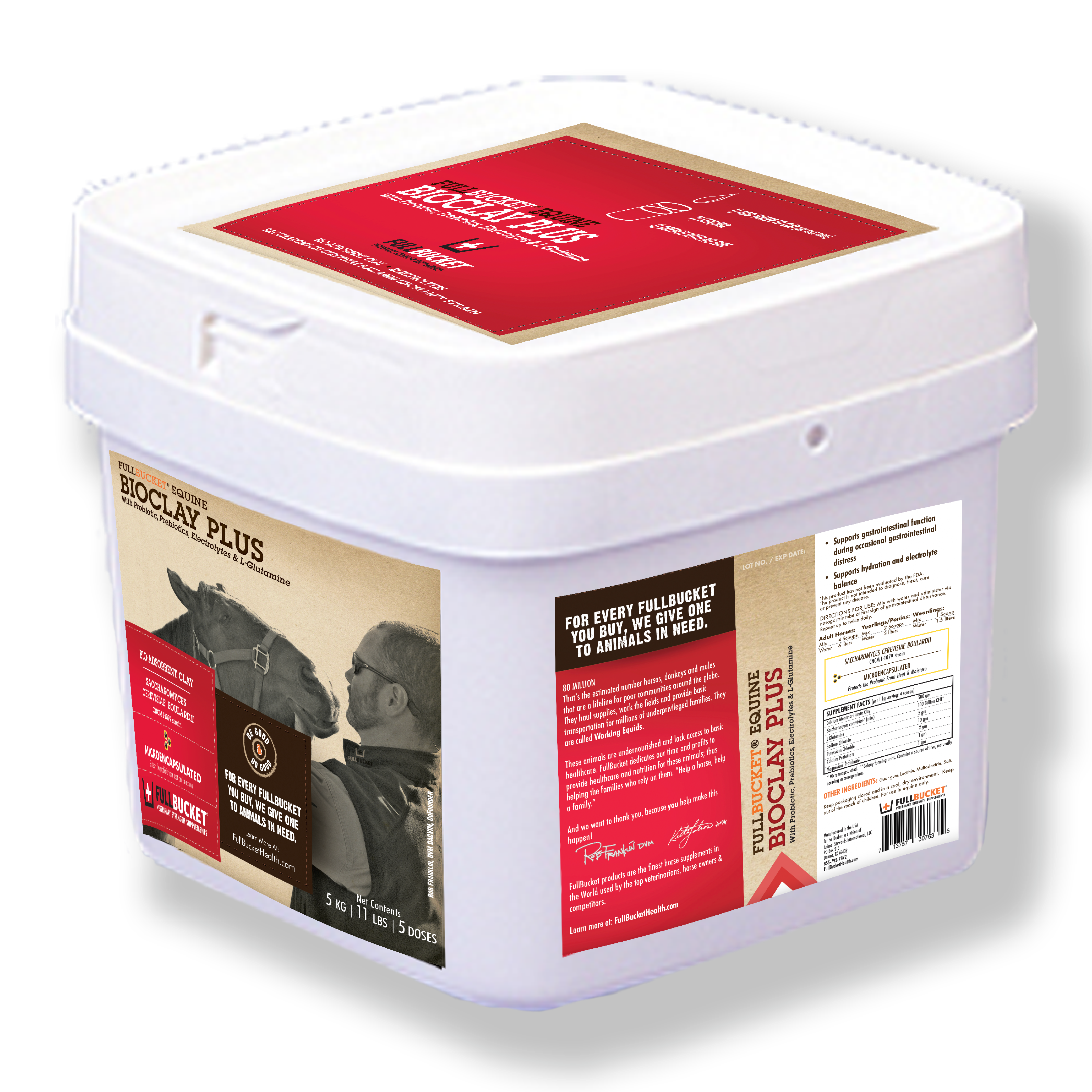 FullBucket Health Add BioClay Plus Paste - 80CC Equine Diarrhea Treatment With Probiotics
